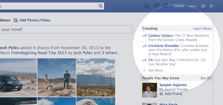 facebook trending topics
